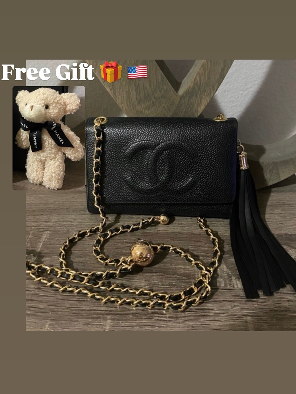 🇺🇸 Chanel Wallet on a Pearl Crush Style Adjustable Crossbody Chain BumBag Revamp